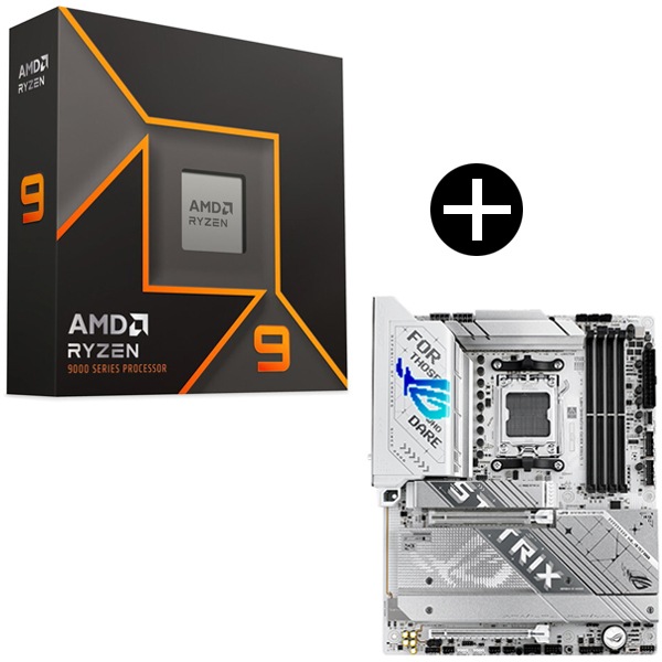 Ryzen 9 9900X W/O Cooler WOF (12C/24T4.4GHz120W) CPU + ASUS ROG-STRIX X870-A GAMING WIFI マザーボード