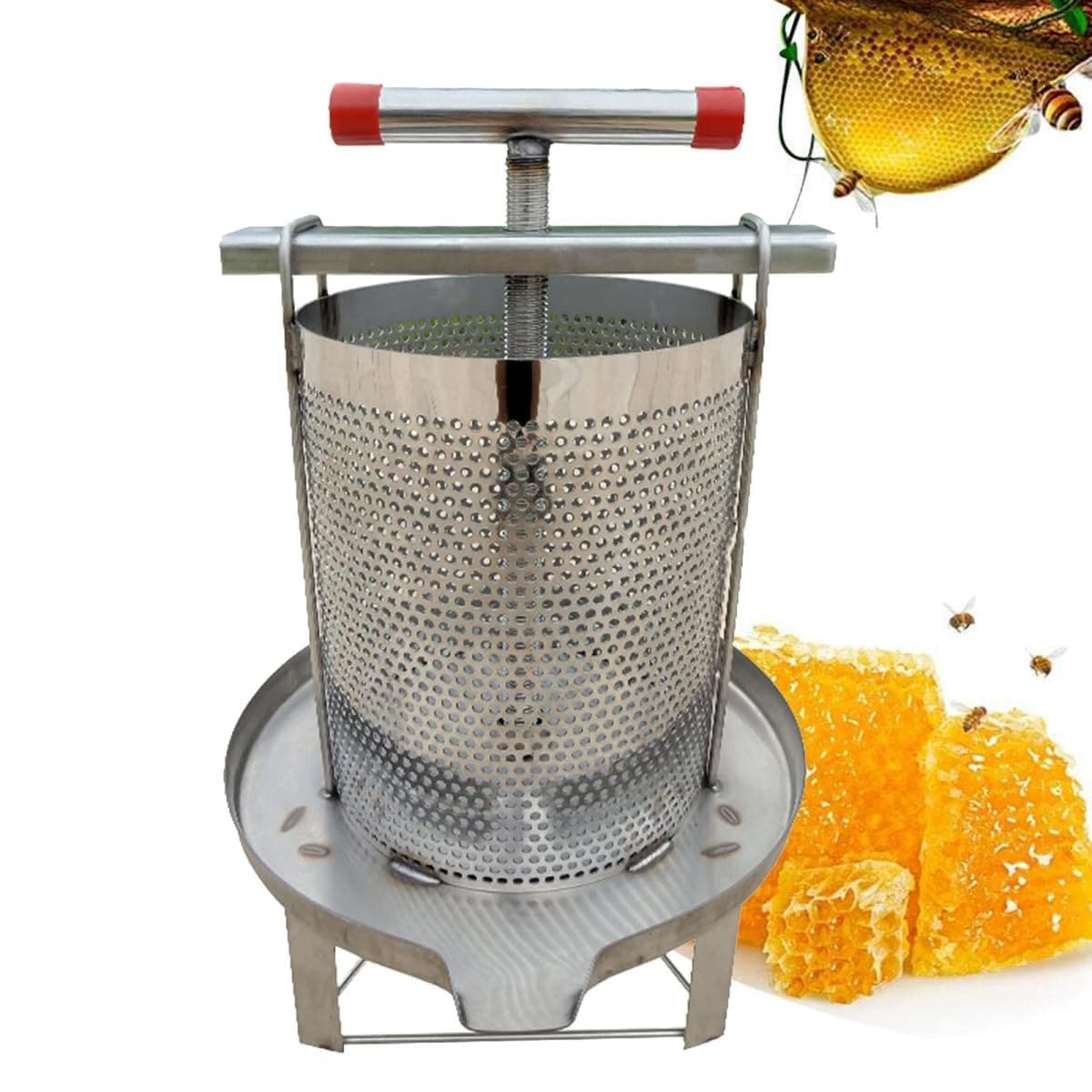 蜂蜜ジューサー蜜 絞り 機 蜂蜜 分離器養蜂用具 蜂蜜抽出器アいやすい 蜂蜜分離器 家庭用 砂糖絞り器 しっかりと固定され丈夫で変形しにくいステンレス製の固定ビームを幅広にし厚みを持たせました 5,883円