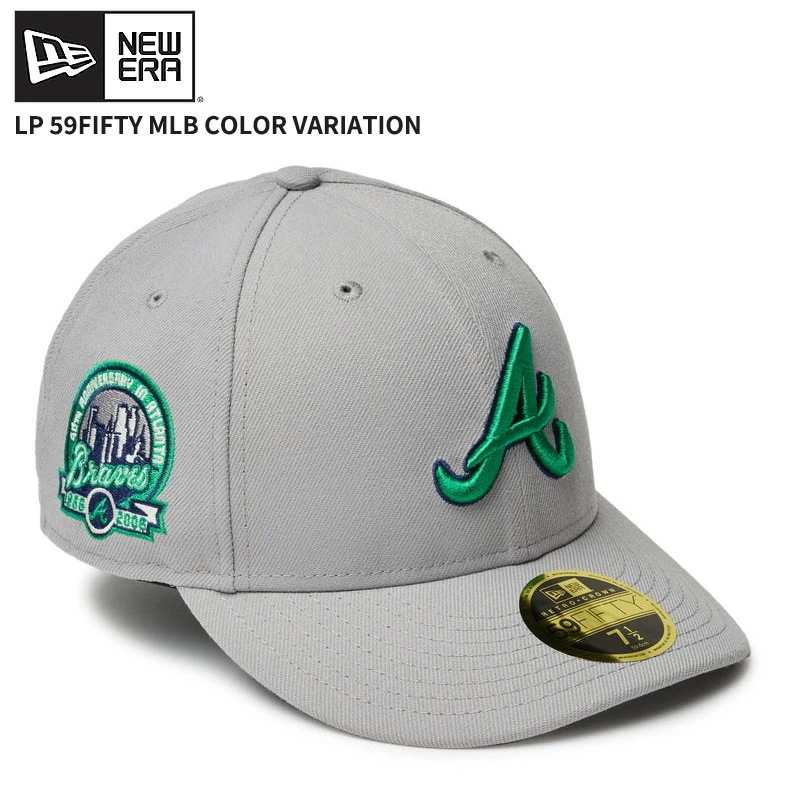 ニューエラ メンズ キャップ 帽子 NEW ERA LP 59FIFTY MLB Color Variation アトランタ・ブレーブス グレー 帽子 14388392