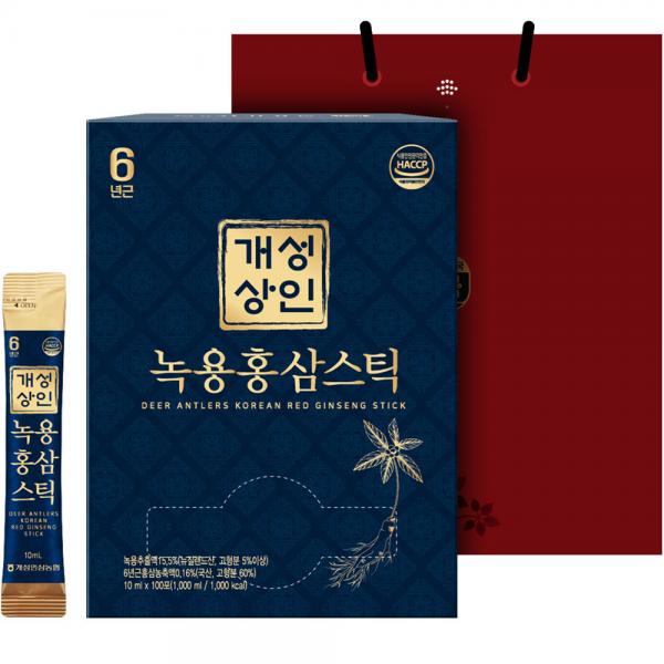 開城商人 緑用 紅参スティック 100p + ショッピングバッグ 개성상인 녹용 홍삼스틱 100p + 쇼핑백