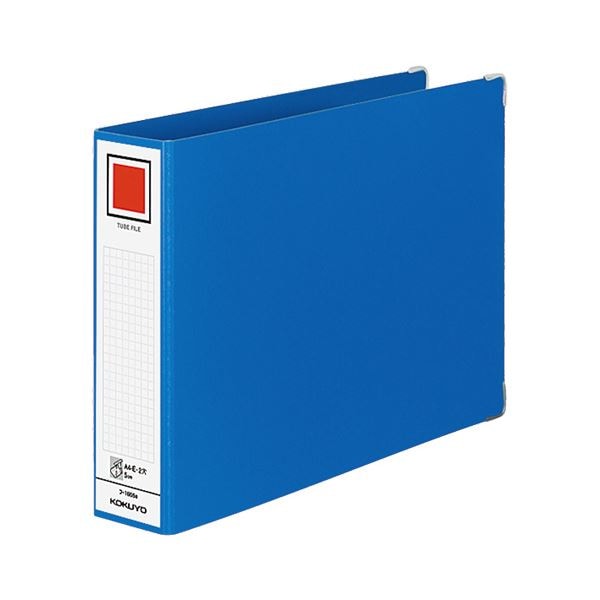 (まとめ) コクヨ チューブファイル Mタイプ 片開き A4ヨコ 500枚収容 背幅64mm 青 フ-1655B 1冊 (×5セット)