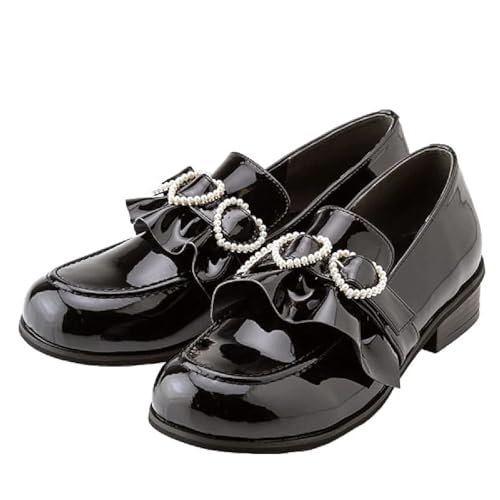 [ディアマイラブ] ローファー 地雷系 量産型 靴 選べるヒールハートローファー レディース 531818 3cmヒール 3連ハート 24.0 cm 7,486円