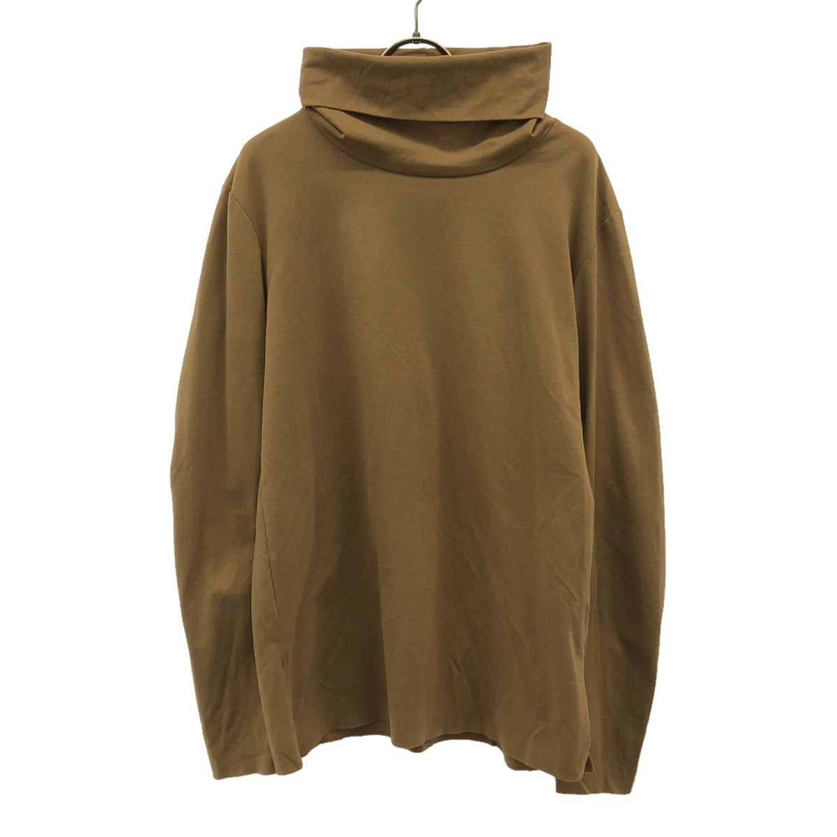 日本製 長袖 タートルネック カットソー 2 ブラウン ロンT メンズ 古着