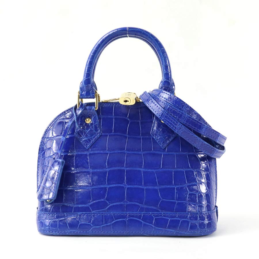 ルイ ヴィトン LOUIS VUITTON ハンドバッグ ショルダーバッグ アルマBB クロコダイル ブルーサントリン レディース N96119 99738f
