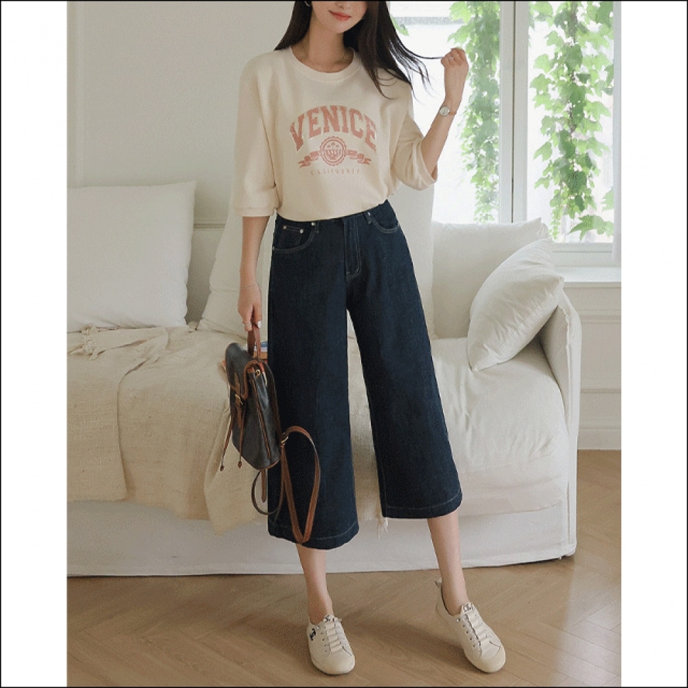 Click & Funnyコーディネートを気にしないで8パートリネンデニムパンツ [SMLXLサイズ] 7,575円