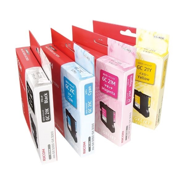（まとめ）リコー GXカートリッジ GC21Mマゼンタ Mサイズ 515629 1個 [x2セット]