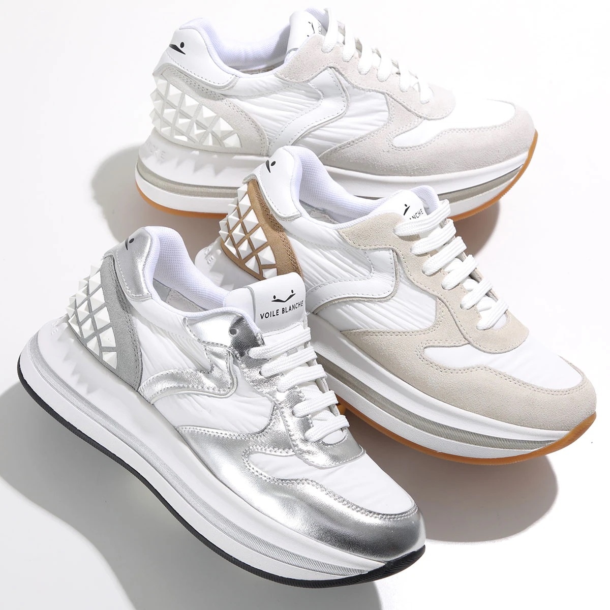 VOILE BLANCHE ボイルブランシェ スニーカー MERRY S 2019126 01 レディース スタッズ ローカット スウェード ナイロン 靴 カラー3色 【mega】 30,527円