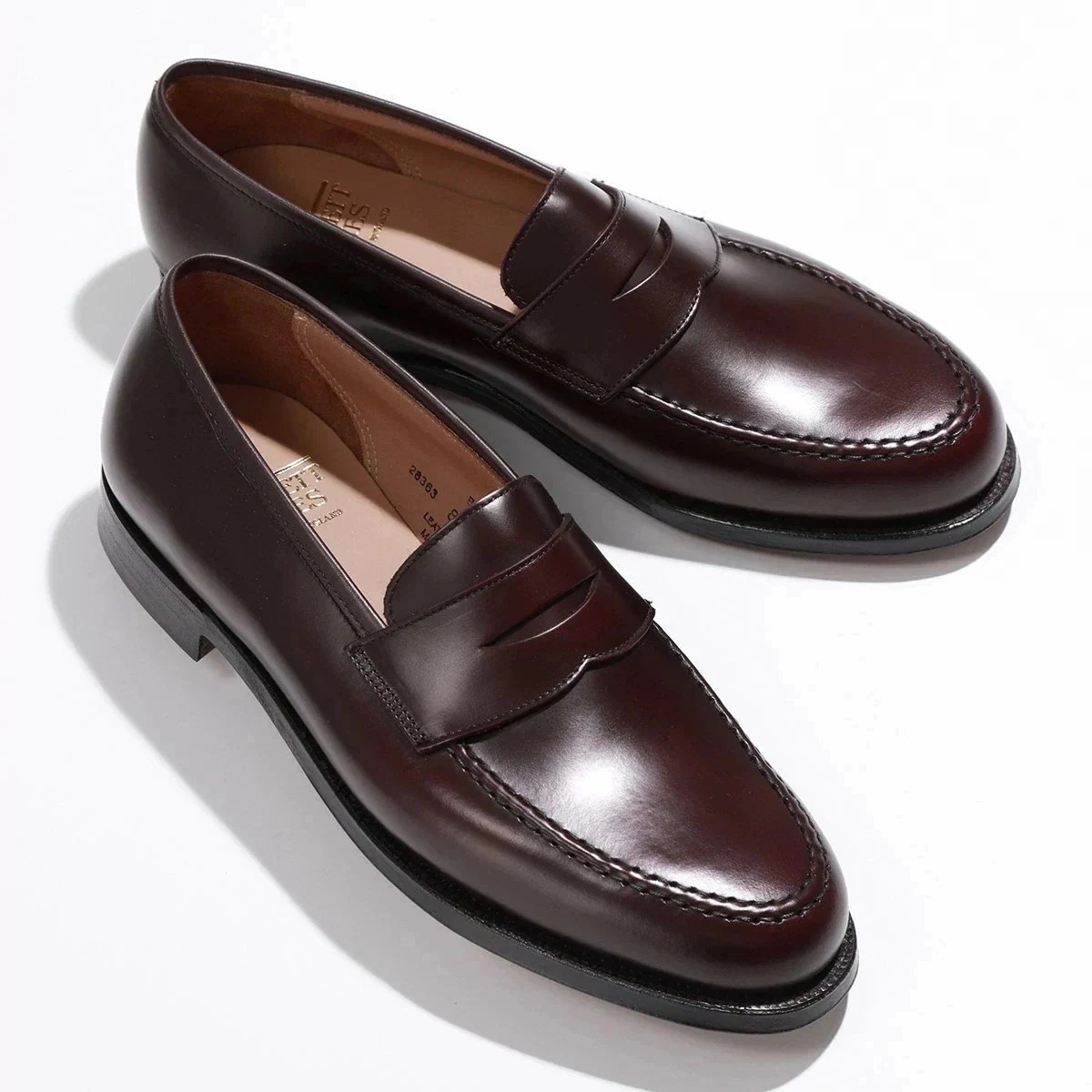 CROCKETT&JONES クロケットアンドジョーンズ ローファー BOSTON ボストン 28363A D13L1 メンズ カーフレザーワイズE 革靴 Bu