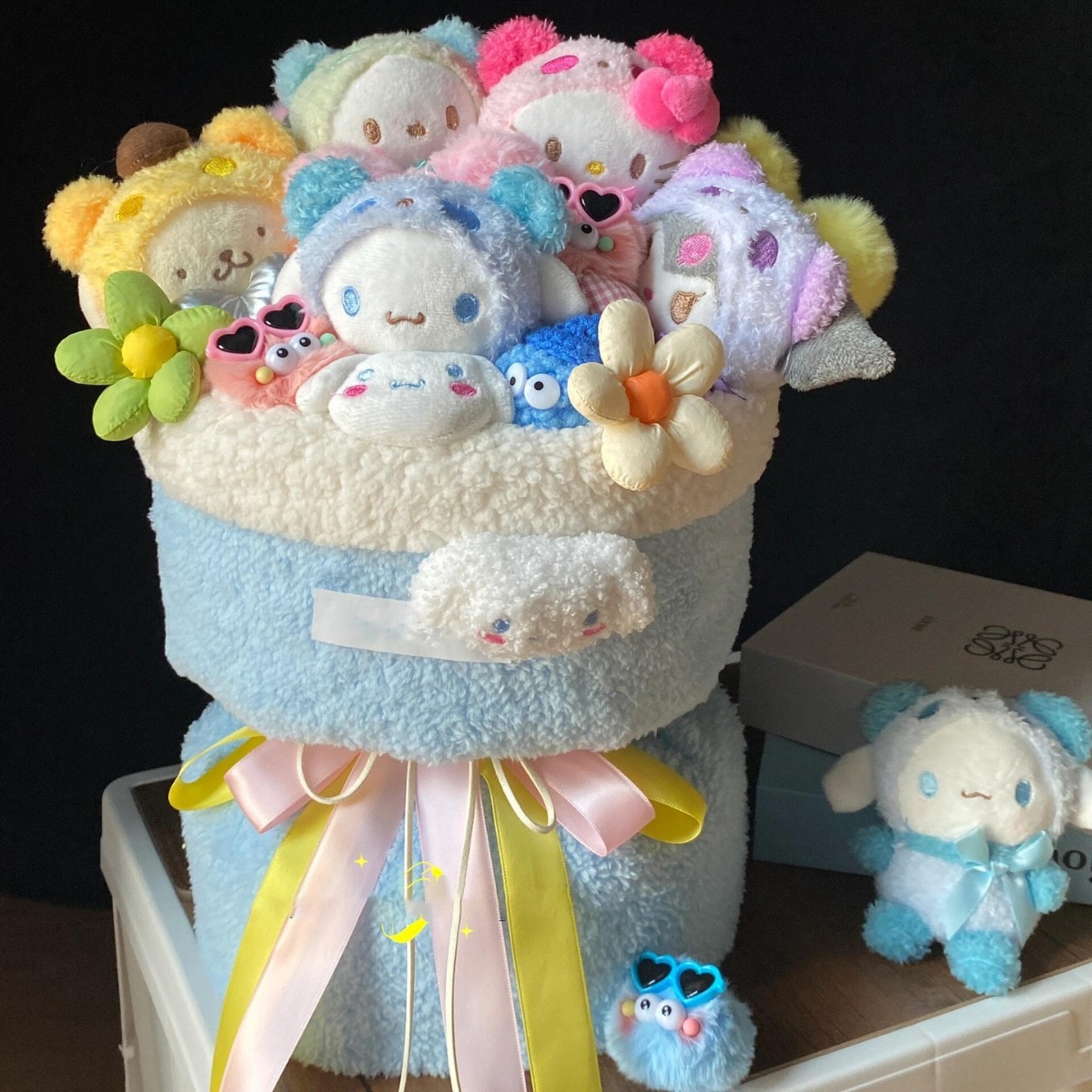 キティ シナモン ドッグ 特大ドール ブーケ ガールフレンド親友子供の卒業式ギフト卒業式バレンタインデー