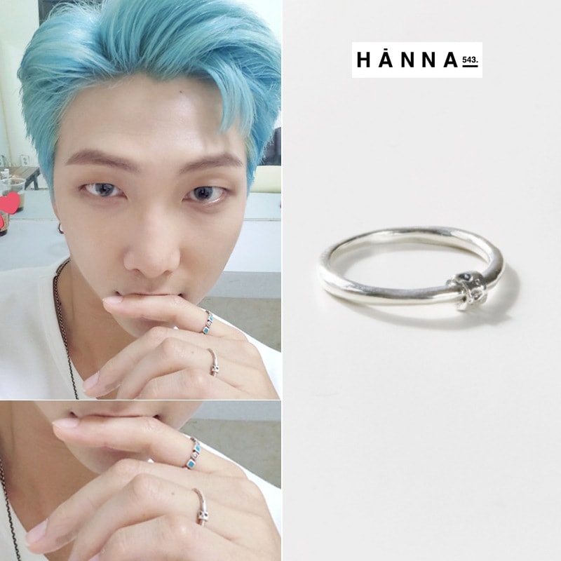 bts RM着用 R474S シルバー レイヤード リング