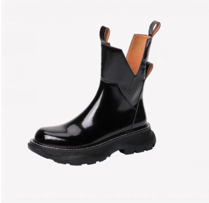 ショートブーツ レディース ワークブーツ ローヒール 厚底 シューズ 靴 無地 カジュアルシューズ