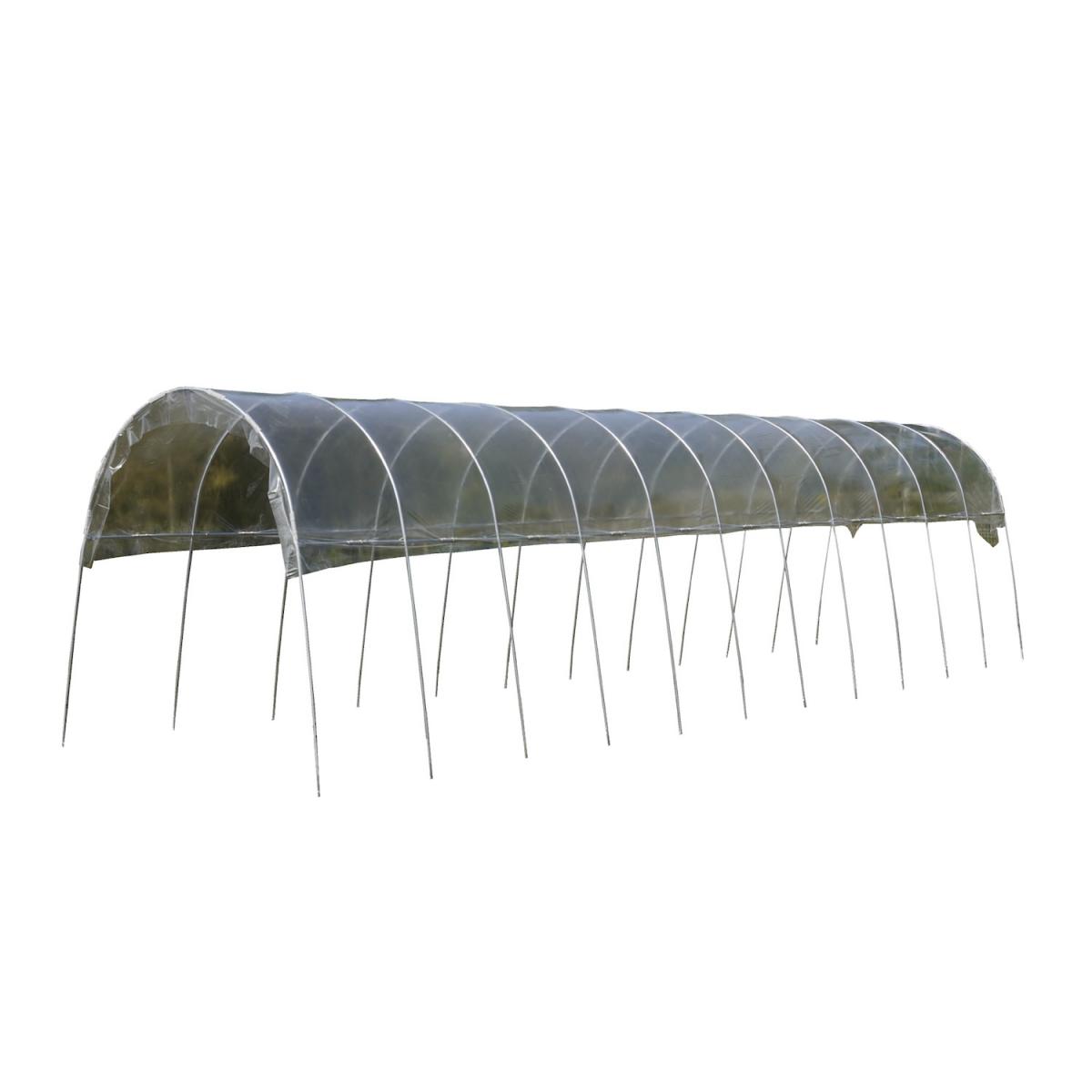【2梱包】南栄工業 雨よけハウス 2畝用 AM2294 農業用ビニール 埋込式 9.47m メッキスチールパイプ 雨 園芸 家庭菜園 夏物野菜 ナンエイ