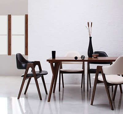 北欧モダンデザインダイニング[VILLON]ヴィヨン 5点セット（テーブルW140＋チェアx4） [チェア]ホワイト