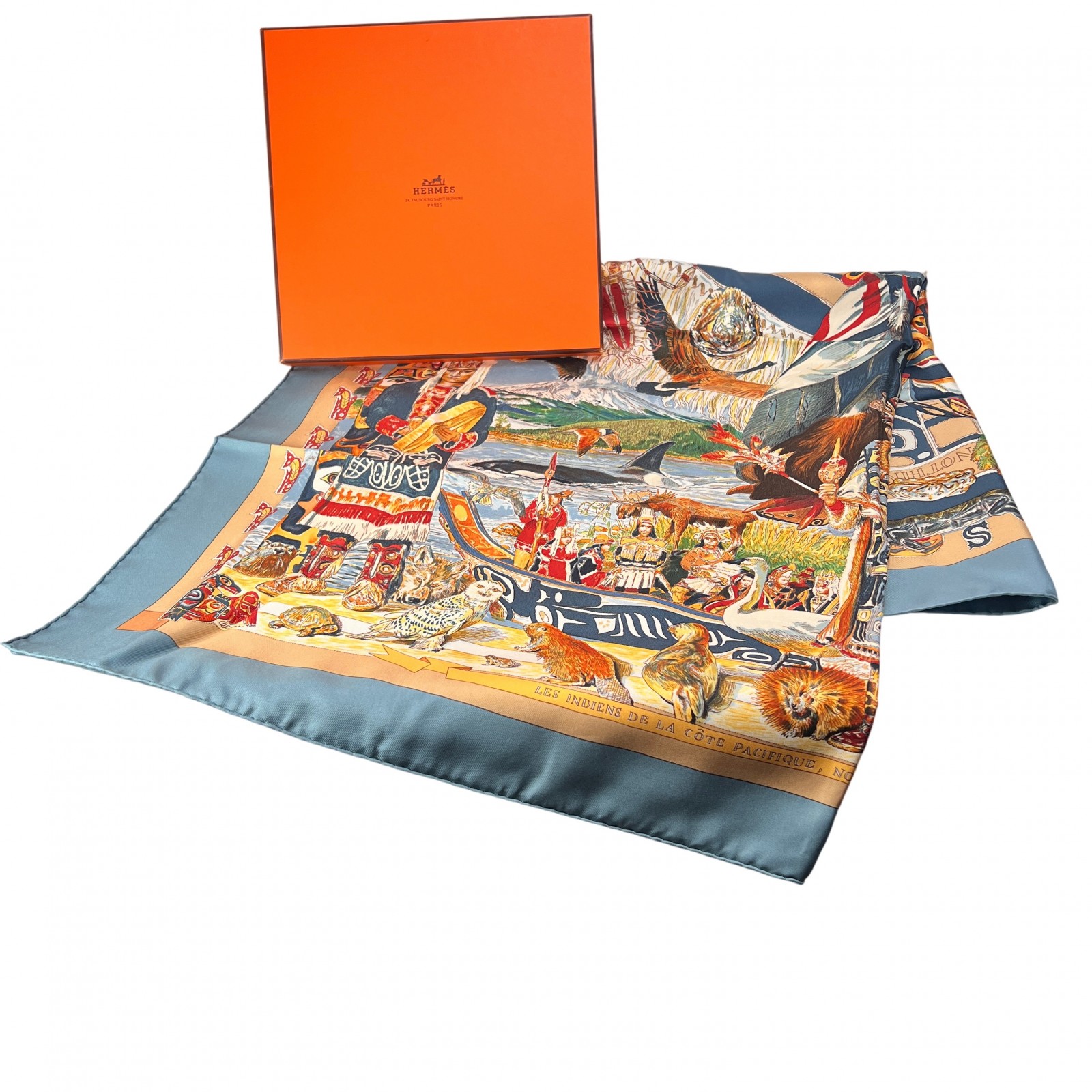 HERMES エルメス TSITSIKA ツィツィカ スカーフ マルチカラー A-14231