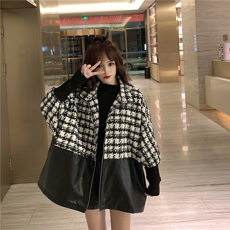 アウター ジャケット 長袖 萌袖 Vネック 襟付き 切り替えデザイン かわいい 大人可愛い