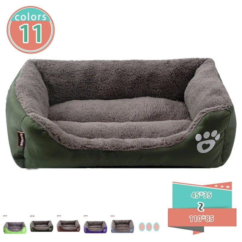 ペットベッド スクエア型 洗える 小中大型犬用 クッション ペット マット ベッド 犬猫兼用 クッション 柔らかい パイル ペットハウス クッション 洗える 犬 猫 ペット ベッド 保温防寒 暖かい休