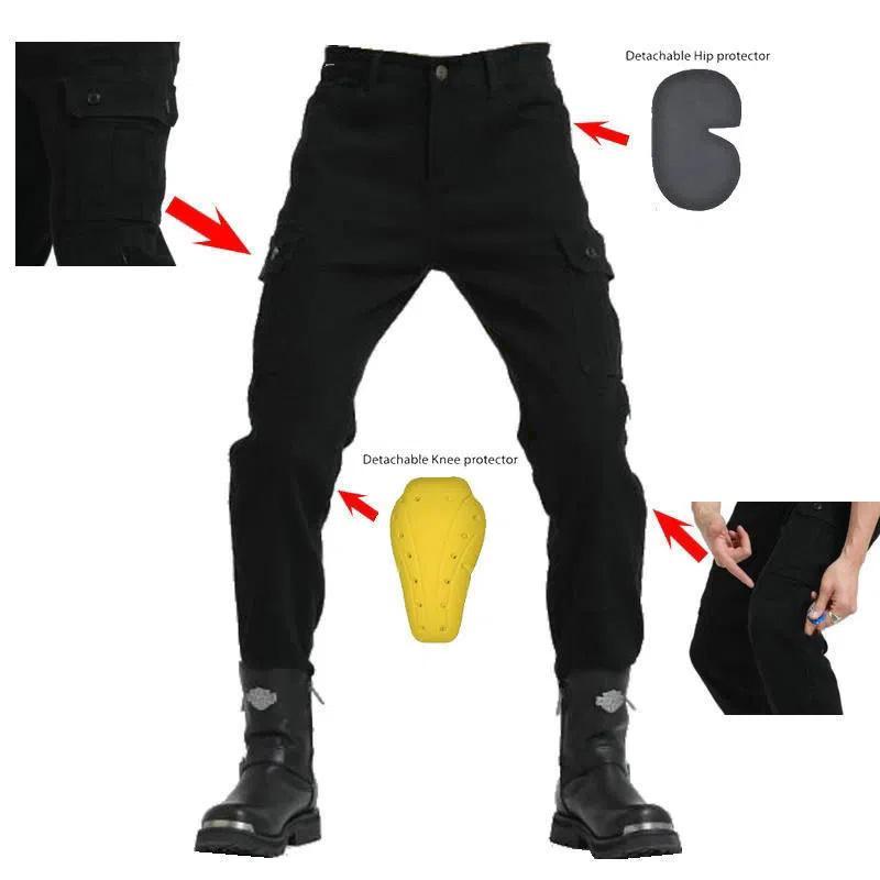 バイクパンツ バイクデニムパンツ バイク用 バイクウェア 夏 秋 冬 メンズ デニム プロテクター付き ブラック 防風 バイクジーンズ 耐磨 ライダースパンツ