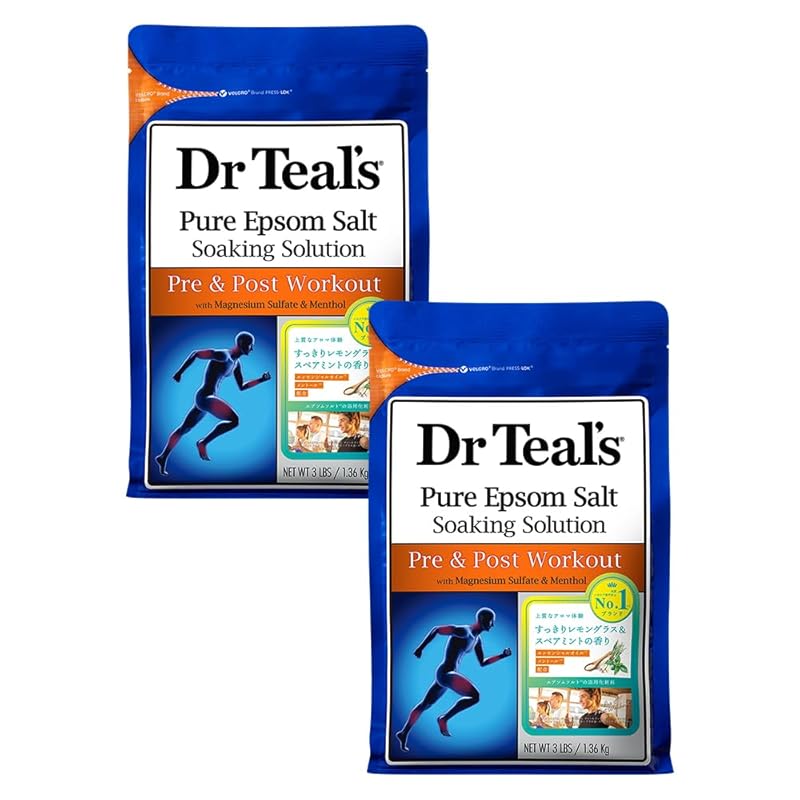 Dr Teals ティールズ エプソムソルト レモングラス&スペアミント 1.36kg×2個 入浴剤 バスソルト 大容量