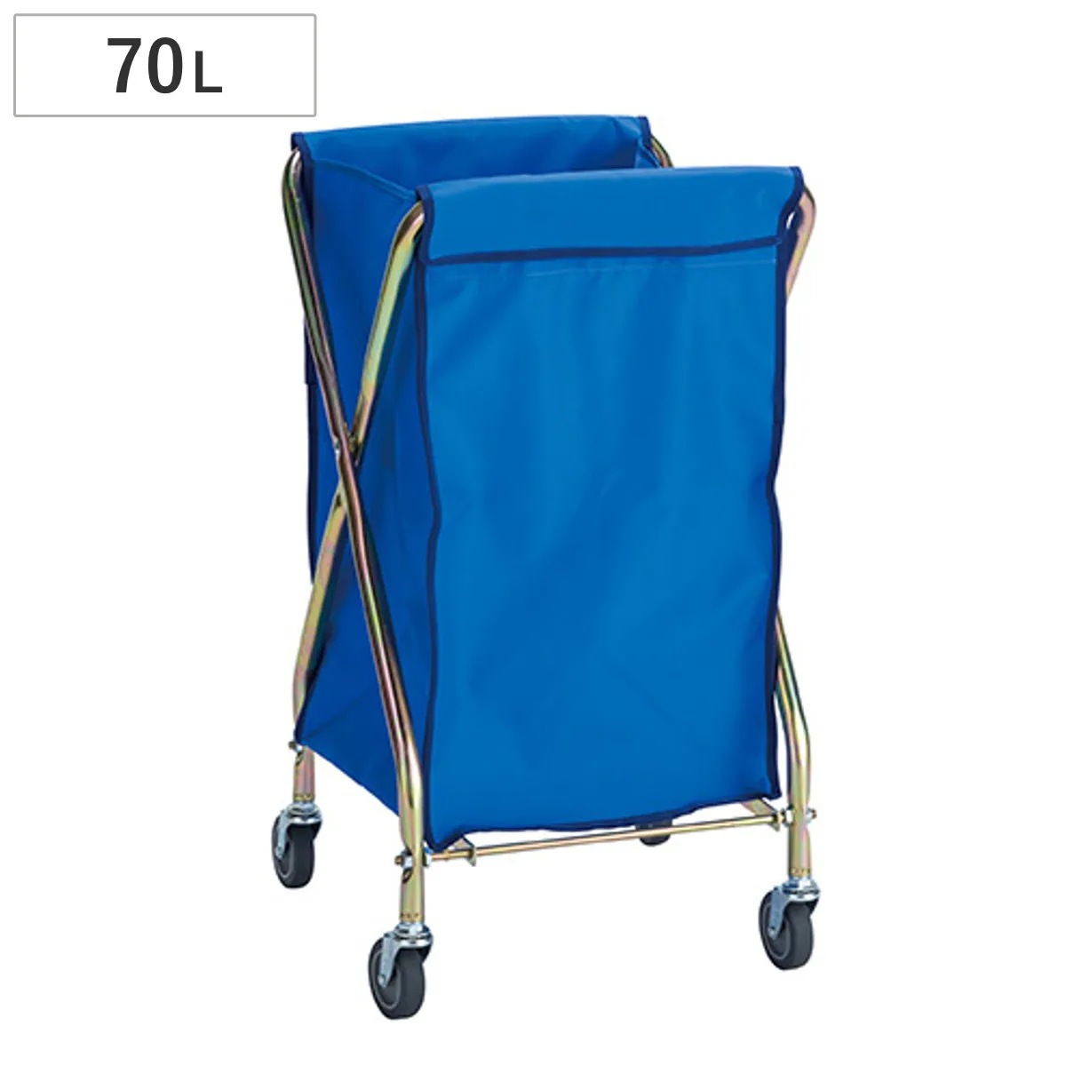 カート ダストカーSD 本体 袋セット 約70L 台車 70リットル 折り畳み式 ゴミ箱 ゴミ袋 収納袋 袋 コンパクト 小型 業務用 ダストカート 運搬台車 スチール製 運搬 回収 法人限定