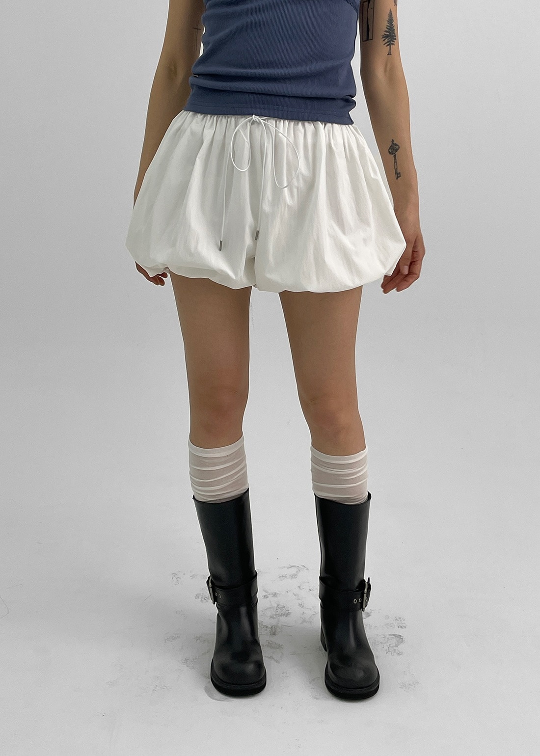 チュクメバンディングバルーンショートパンツ