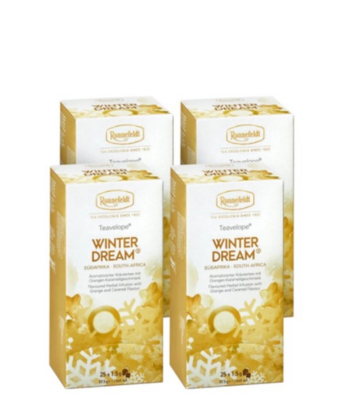 ロンネフェルト ウィンタードリーム 紅茶 25ティーバッグ 4箱 セール 中 ドイツ ドイツ直送便 ノンカフェイン ヴィーガン ハーブティー ホテルティー オーガニック セール