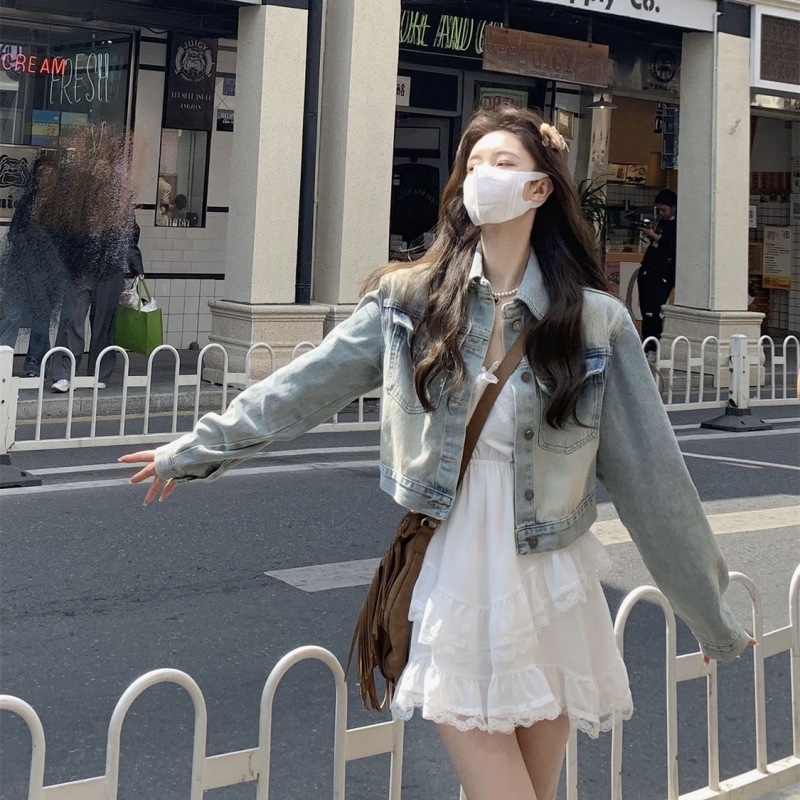 アメリカンレトロデニムジャケット女性用2024新しいホットスタイルオーバーサイズショートトップ秋着用春と秋 5,037円