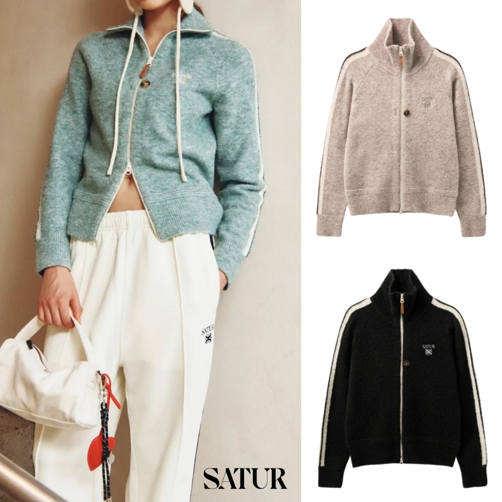 (W)Lawton Boucle 無地 長袖 タートルネック ニット