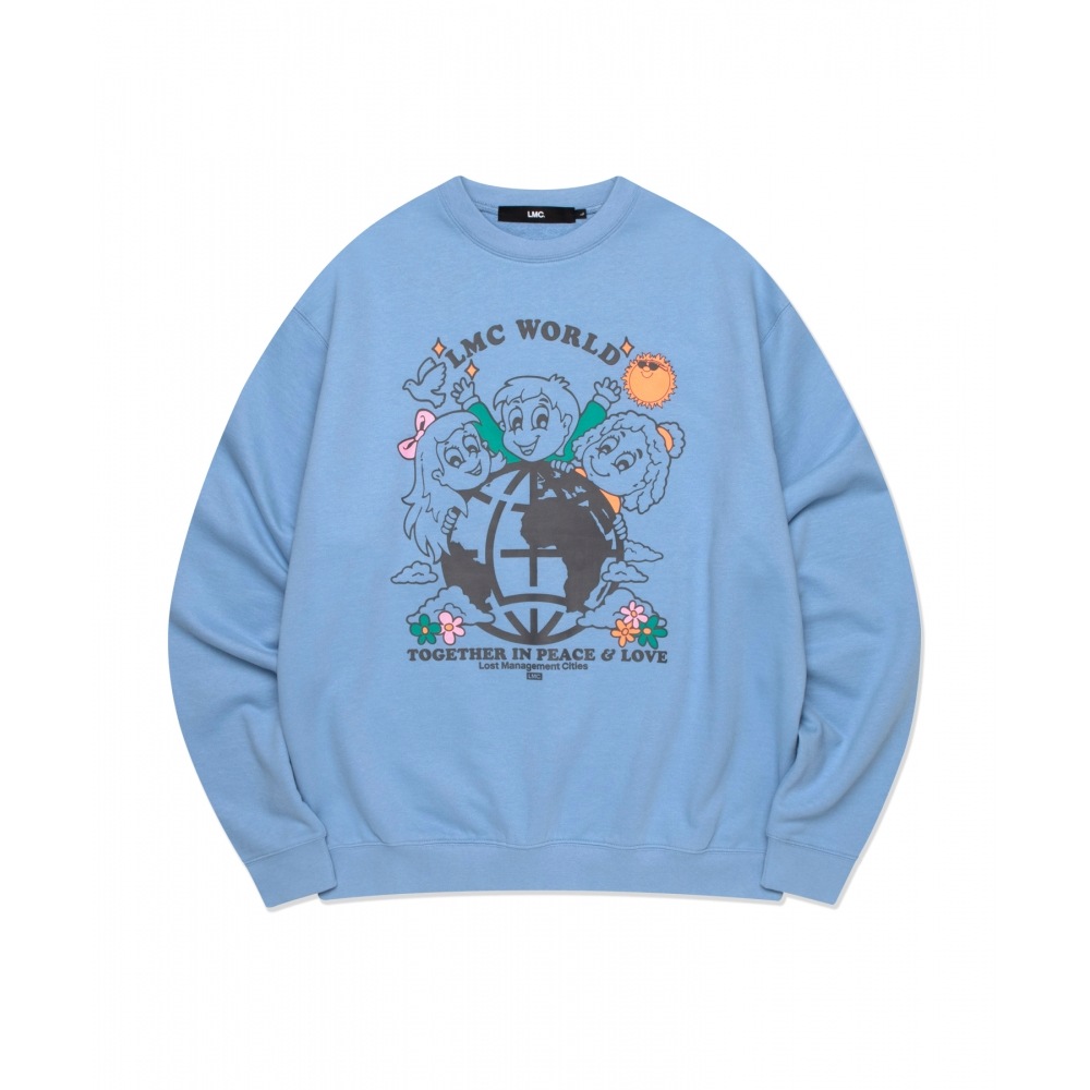 LMC WORLD TOGETHER スウェットシャツ アッシュブルー