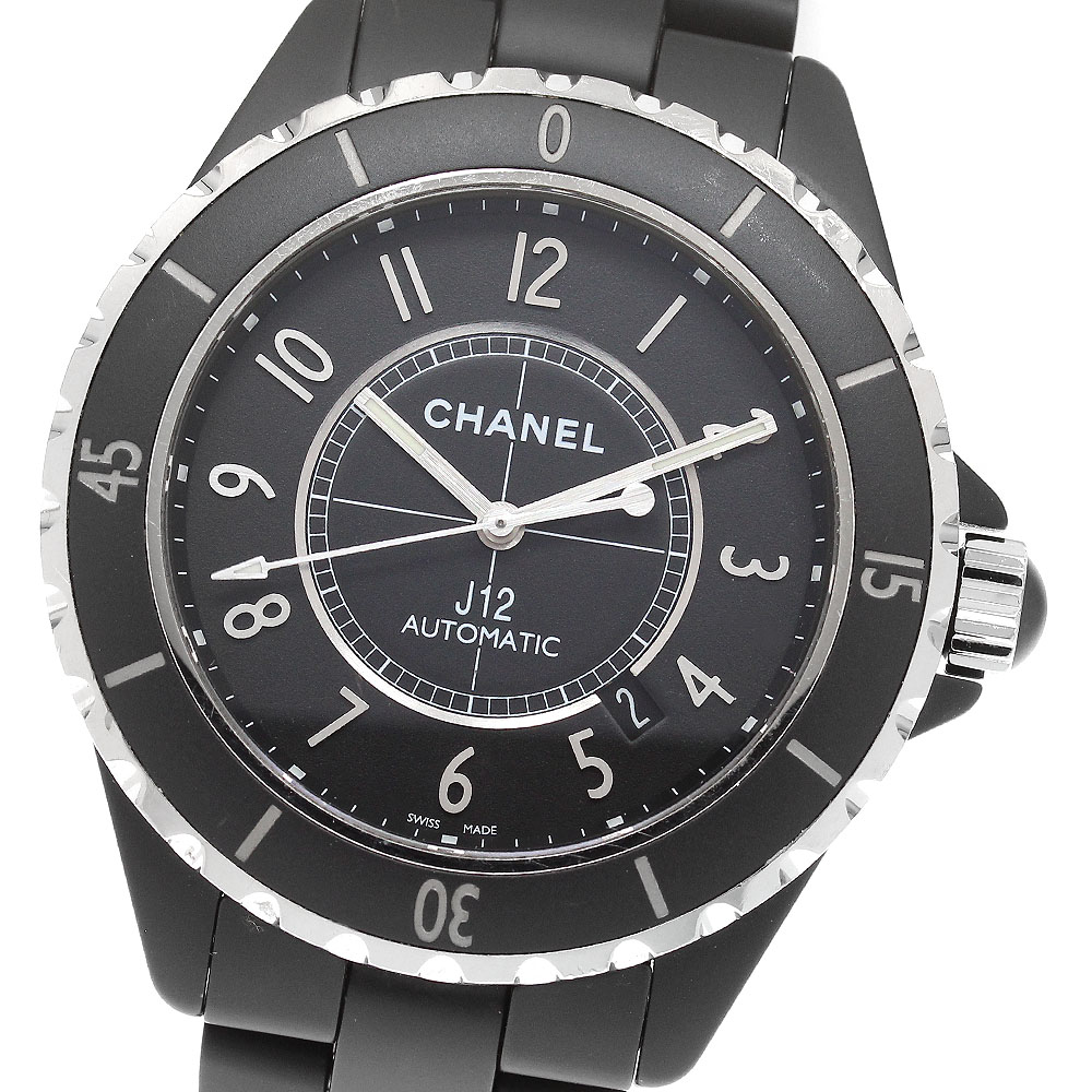 シャネル CHANEL H3131 J12 マットブラック セラミック 42MM 自動巻き メンズ _922804【中古】