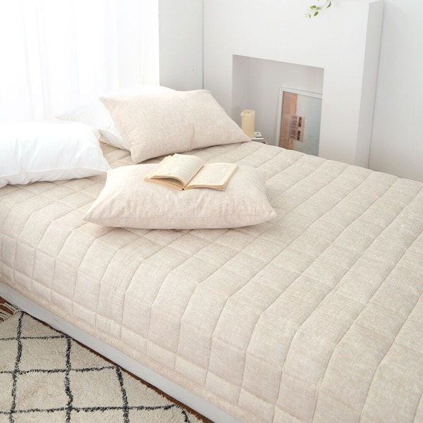 韓国産/マイクロファイバー/キルティングパッド/ベッドパッド/純綿/カーペット/クイーン/ss