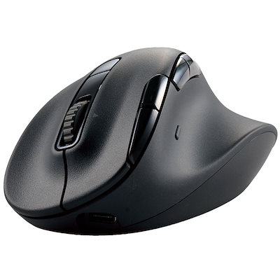 エレコム ワイヤレスマウス Bluetooth5.0/2.4GHz 静音 8ボタン 右手専用 Sサイズ MXGS50MBSKBK