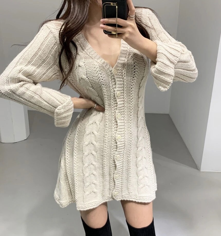 ドレス 便利！2wayあったか!カシミヤタッチ年春韓国ニット愛されドッキングワンピ 冬の 冬の