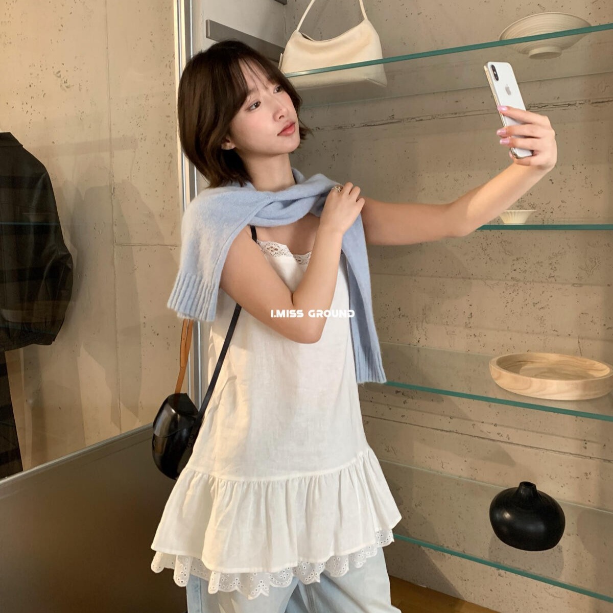 2026 夏韓国ファッショナブルなレーススプライシング多用途年齢軽減スタッキングサスペンダードレス女性用 R20376