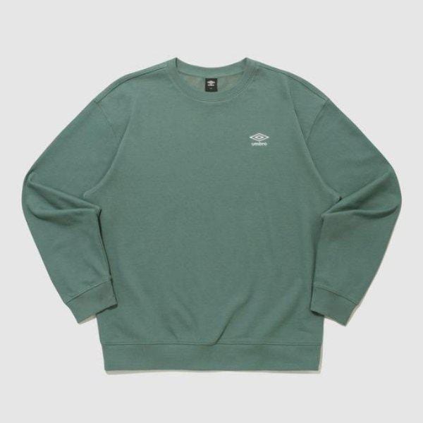 長袖Tシャツ JQS UQ123CFS19-BGN エッセンシャル スモールロゴ スウェットシャツ / BLUE GREEN