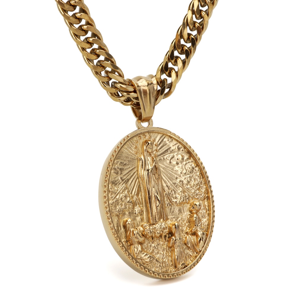 ステンレス メダイネックレス ダブル喜平 [n1026]