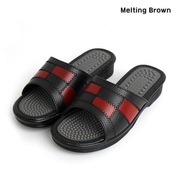 女性カジュアル厚底ミドルヒールスリッパ3.5cm