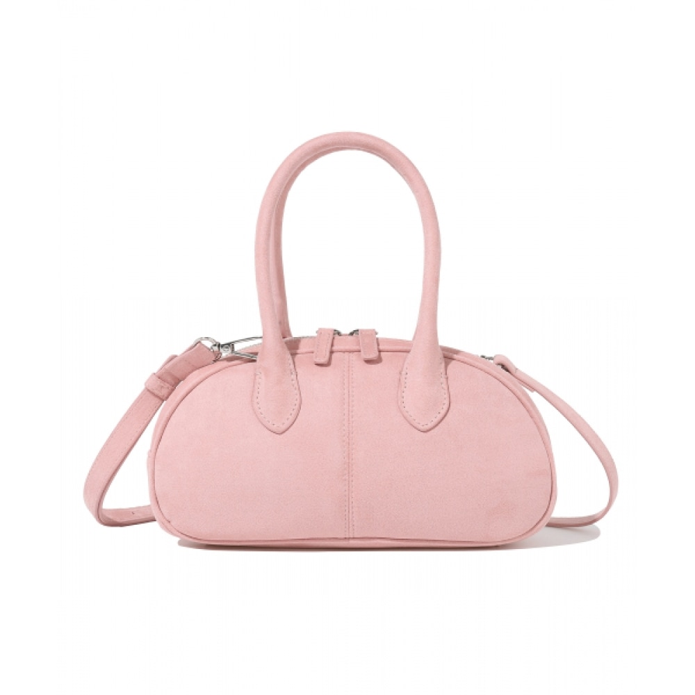 COVERNAT WOMAN クローバーハートクラシックスエードトートバッグピンク