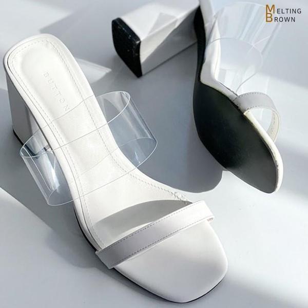 女性 夏の靴 女の子 厚底 スリッパ ヒール サンダル K161