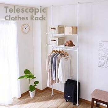 つっぱり収納ハンガーラック　TNP-5【 突ぱり 収納 ハンガーラック 突っ張り 棚 】LF540B10b000