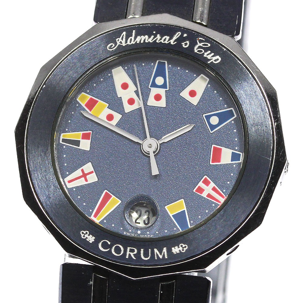 【CORUM】コルム アドミラルズカップ デイト 39.610.30V50.B クォーツ レディース_732419【中古】