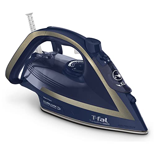 ティファール パワフルスチーム 最大120g/分 コード付き スチームアイロン 「ターボプロ 6825」 エアーグライドかけ面 オートクリーン加工 FV6825J0 ネイビー×シルバー