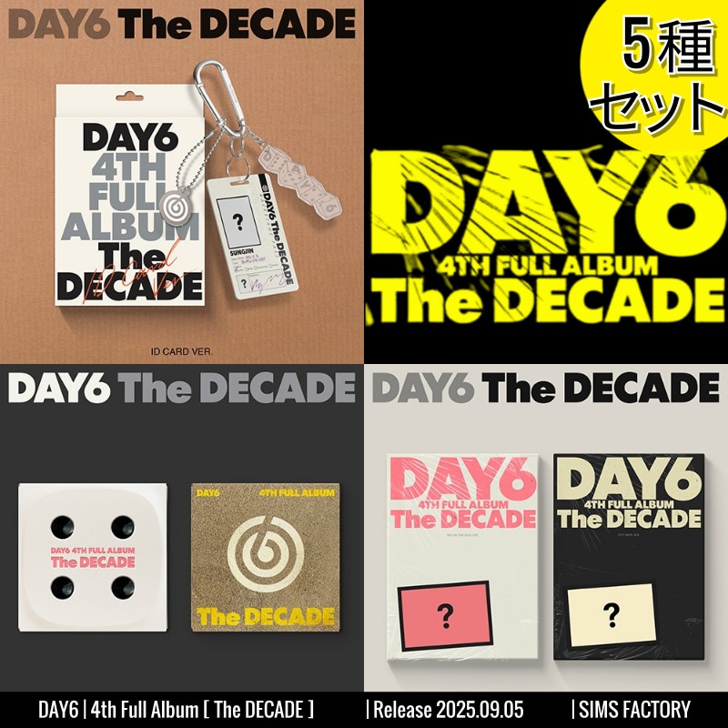 [5種SET] Standard2+Nemo2+MD1 Ver. DAY6 アルバム 正規4集 [ The DECADE ] イシックス /初動チャート反映 +Shop Gift