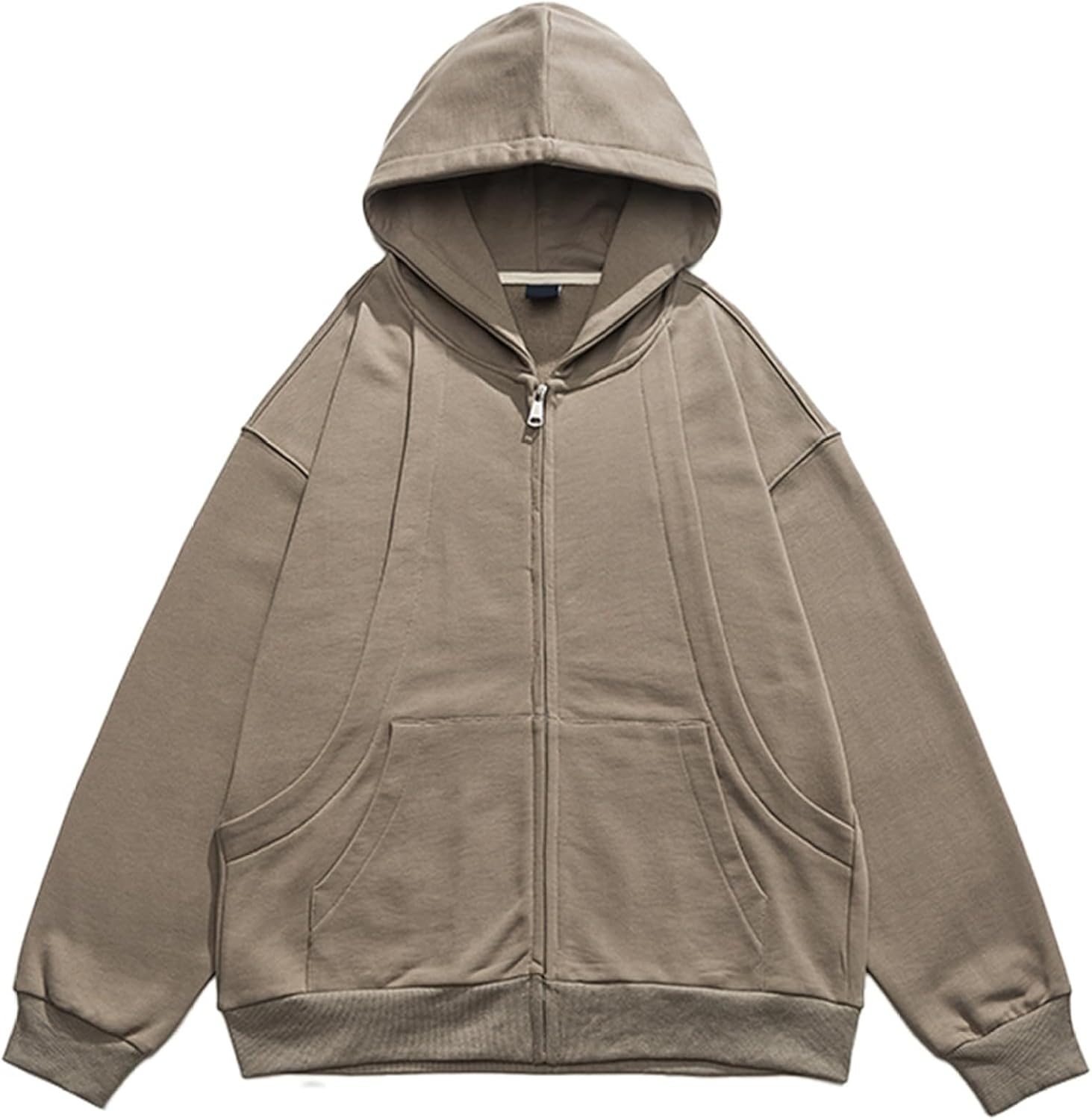 無地 パーカー フード付き メンズト レーナー 前開き ジッパー付 デザイン ストリート系 春服 秋服 トップス 長袖 大きいサイズ 柔ら 汗染み 薄手 シンプル 練習用 普段着 アウトドア