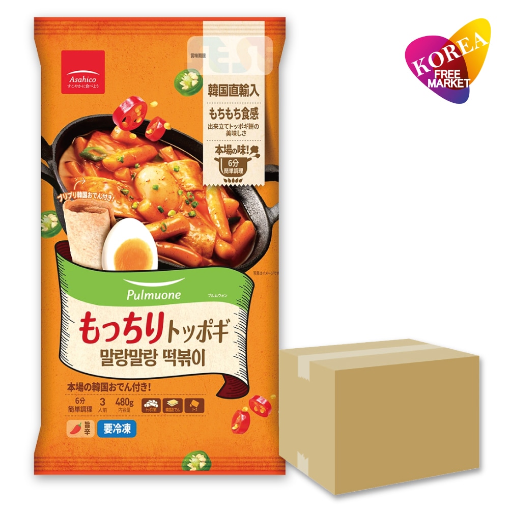 もっちりトッポギ 1BOX 12個入り 480g / 冷凍 Asahico アサヒコ 韓国 トッポッキ 餅