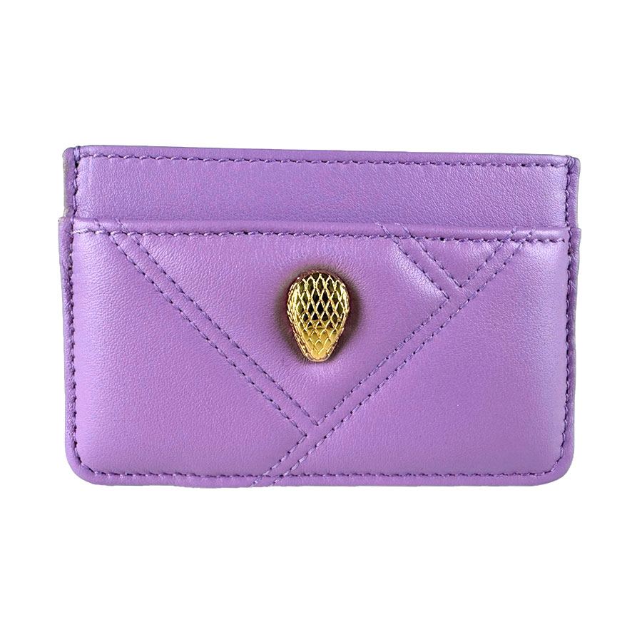 ブルガリ BVLGARI カードケース セルペンティ レザー パープル ゴールド レディース z9983