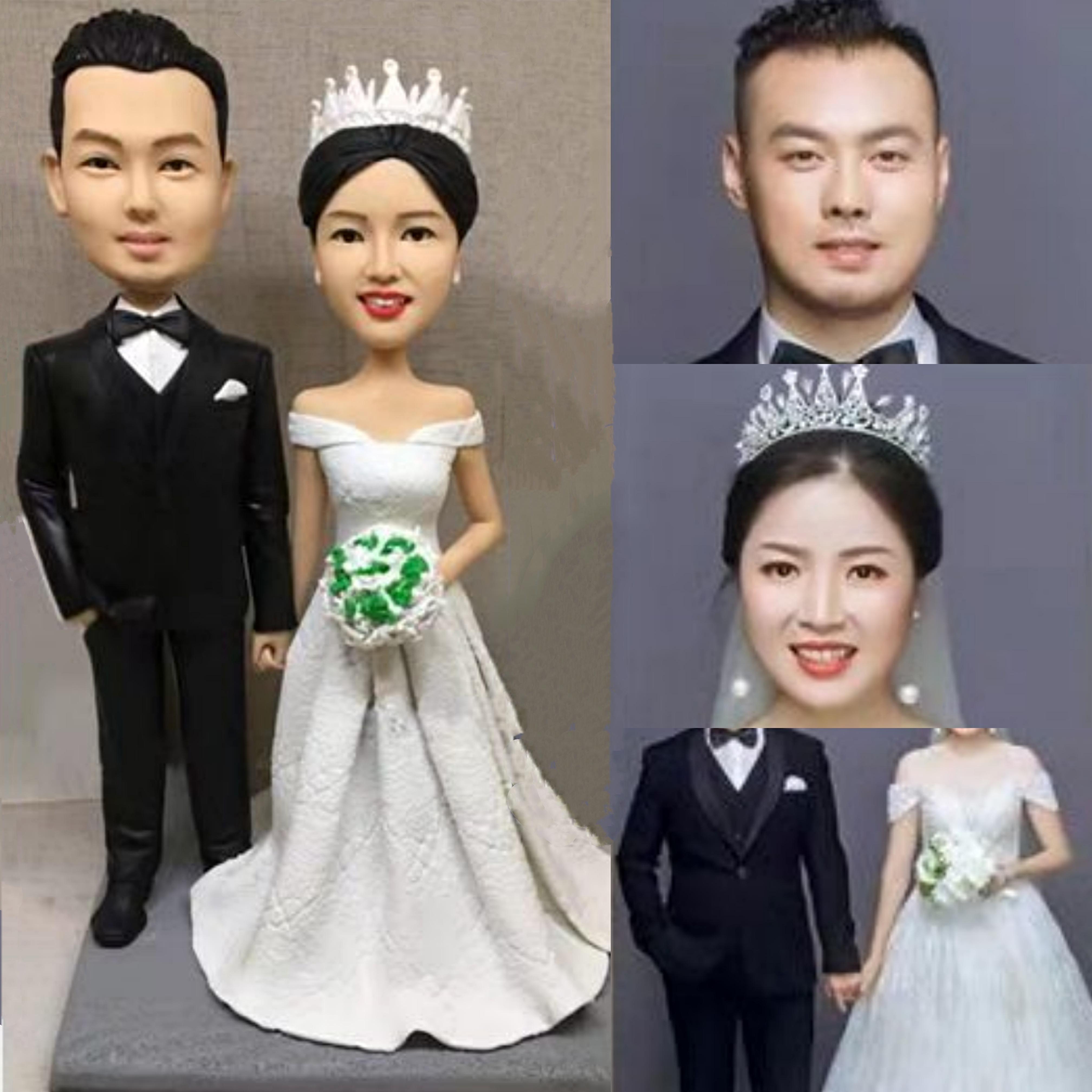 【オーダーメイド】3D肖像画 似顔絵 人形 フィギュア 結婚祝い 周年記念日 カップル 彼氏 彼女 夫婦 両親 贈呈品 記念品