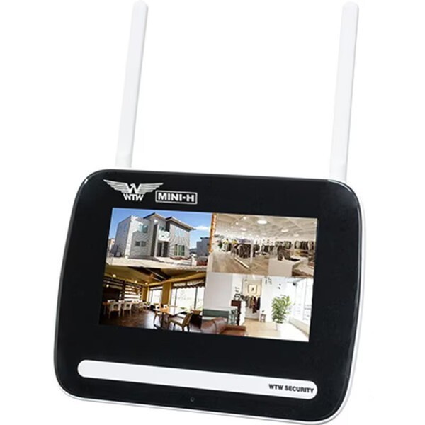 塚本無線 WTW-EG2214W-HDDなし ホワイト 7インチタッチディスプレイ一体型4chNVRイーグルミニスタンド