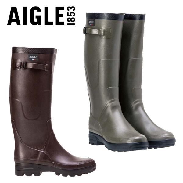 エーグル ベニル レインブーツ 長靴 ロング AIGLE ZZH8578 BENYL ブラウン カーキ ラバーブーツ メンズ レディース フランス製 防水