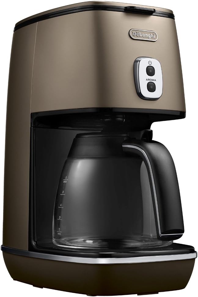 DeLonghi(デロンギ) De Longhiドリップコーヒーメーカー ディスティンタ ICMI011J-BZ レギュラーコーヒー 6杯用 チタンコートフィルター アロマモード [ブロンズ] ファミ