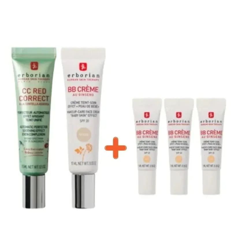 [新作](BBクリームヌード5ml*3個贈呈)CCレッドコレクト15ml+BBクリームアイボリー15ml企画セット